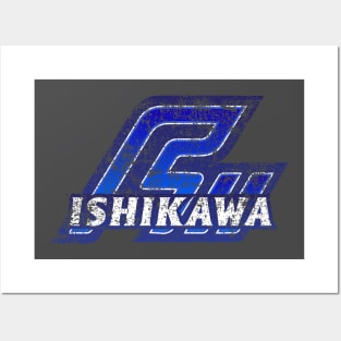 Ishikawa Prefecture Japanese Symbol Distressed Posters and Art